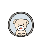 [アレンジ用]窓からお出迎えする犬（個別スタンプ：8）