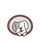 [アレンジ用]窓からお出迎えする犬（個別スタンプ：10）