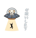 [お願いします専用]UFOで宇宙犬1（個別スタンプ：1）