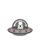 [アレンジ用]UFOで宇宙犬（個別スタンプ：2）