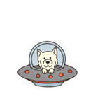 [アレンジ用]UFOで宇宙犬（個別スタンプ：5）