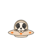 [アレンジ用]UFOで宇宙犬（個別スタンプ：13）