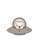 [アレンジ用]UFOで宇宙犬（個別スタンプ：16）