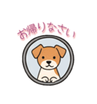 [お帰りなさい専用]窓からお出迎えする犬（個別スタンプ：3）
