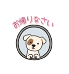 [お帰りなさい専用]窓からお出迎えする犬（個別スタンプ：5）
