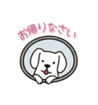 [お帰りなさい専用]窓からお出迎えする犬（個別スタンプ：9）