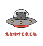 [気を付けて来てね専用]UFOで宇宙犬1（個別スタンプ：5）