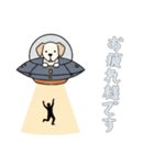 [お疲れ様です専用]UFOで宇宙犬1（個別スタンプ：2）