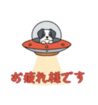 [お疲れ様です専用]UFOで宇宙犬1（個別スタンプ：9）