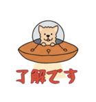 [了解です専用]UFOで宇宙犬1（個別スタンプ：8）
