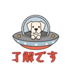 [了解です専用]UFOで宇宙犬1（個別スタンプ：15）