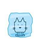 角張った猫のスタンプ（個別スタンプ：31）