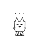 角張った猫のスタンプ（個別スタンプ：32）