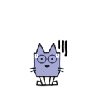 角張った猫のスタンプ（個別スタンプ：33）
