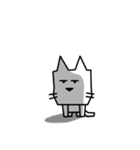 角張った猫のスタンプ（個別スタンプ：34）