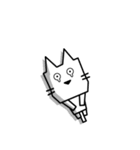 角張った猫のスタンプ（個別スタンプ：36）