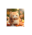 羊毛フェルトぬいぐるみ茶トラ～秋日常①（個別スタンプ：8）