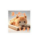 羊毛フェルトぬいぐるみ茶トラ～秋日常①（個別スタンプ：34）