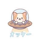 [オッケー専用]宇宙犬UFOで襲来（個別スタンプ：9）