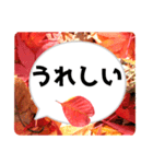 *花* 紅葉＆吹き出し（個別スタンプ：3）