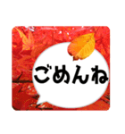 *花* 紅葉＆吹き出し（個別スタンプ：7）