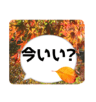 *花* 紅葉＆吹き出し（個別スタンプ：16）