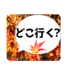 *花* 紅葉＆吹き出し（個別スタンプ：17）