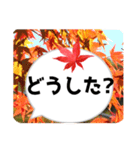 *花* 紅葉＆吹き出し（個別スタンプ：19）