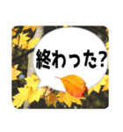 *花* 紅葉＆吹き出し（個別スタンプ：22）