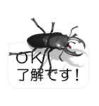 スマホの上のコクワガタ2（個別スタンプ：2）