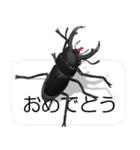 スマホの上のコクワガタ2（個別スタンプ：16）
