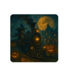 ハロウィンの世界の蒸気機関車（個別スタンプ：17）
