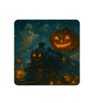 ハロウィンの世界の蒸気機関車（個別スタンプ：21）