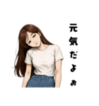 現実逃避、鬱、干物、大人女子、引きこもり（個別スタンプ：16）