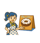 ほのぼの「ベーグル屋さん応援スタンプ」（個別スタンプ：34）