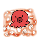 タコと秋のスタンプ（個別スタンプ：4）