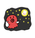 タコと秋のスタンプ（個別スタンプ：6）