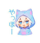 待ち合わせ★白猫耳パーカーくん（個別スタンプ：2）