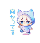 待ち合わせ★白猫耳パーカーくん（個別スタンプ：10）