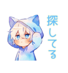 待ち合わせ★白猫耳パーカーくん（個別スタンプ：13）