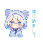 待ち合わせ★白猫耳パーカーくん（個別スタンプ：21）