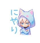 待ち合わせ★白猫耳パーカーくん（個別スタンプ：28）