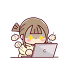 動く*娘ちゃん* いろいろ限界（個別スタンプ：21）