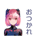 ロボ娘の秋★ごあいさつ（個別スタンプ：8）