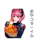 ロボ娘の秋★ごあいさつ（個別スタンプ：33）
