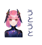 ロボ娘の秋★ごあいさつ（個別スタンプ：35）
