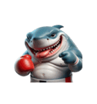 サメボクサーの爆笑日常,（個別スタンプ：1）