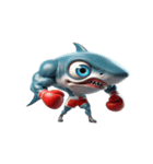 サメボクサーの爆笑日常,（個別スタンプ：14）