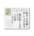 【丁寧敬語】喪中おしゃれなはがきデザイン（個別スタンプ：35）