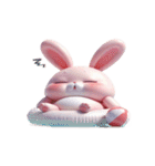 ピンクうさぎが一緒に祝うホリデー（個別スタンプ：20）